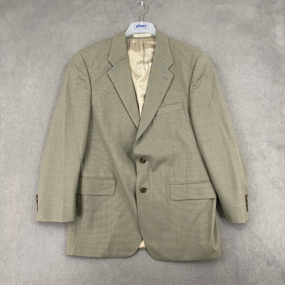 Chaps Ralph Lauren Mens 42R Wool Blazer Tan Houndstooth Sport Coat Canada